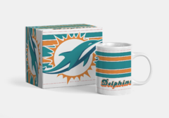 Caneca Miami Dolphins Mod4 - Presentes Personalizados I Canecas, Camisas, Perfumes, Quadros, Almofadas