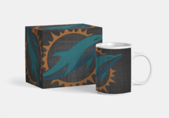 Caneca Miami Dolphins Mod6 - Presentes Personalizados I Canecas, Camisas, Perfumes, Quadros, Almofadas