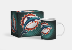 Caneca Miami Dolphins Mod10 - Presentes Personalizados I Canecas, Camisas, Perfumes, Quadros, Almofadas