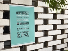 Placa MDF 3mm A4 Mensagem Motivacional Boa coisa acontecem para quem espera As melhores mod09 - comprar online