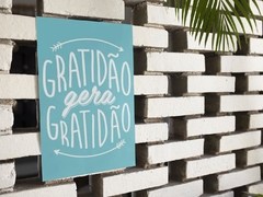 Placa MDF 3mm A4 Mensagem Gratidão gera Gratidão mod20 - comprar online