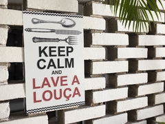 Placa MDF 3mm A4 Mensagem Keep Calm and Lave a Louça mod26 - comprar online