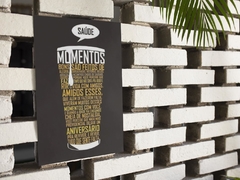 Placa MDF 3mm A4 Mensagem Saúde Momentos bons são eitos de Alegria mod73 - comprar online