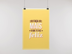 Placa MDF 3mm A4 Mensagem Motivacional Faça mais o que te faz feliz mod11