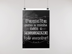 Placa MDF 3mm A4 Mensagem Motivacional Família como a minha nem o Google encontra mod14