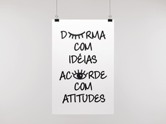 Placa MDF 3mm A4 Mensagem Motivacional Durma com idéias acorde com atitudes mod15