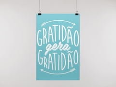 Placa MDF 3mm A4 Mensagem Gratidão gera Gratidão mod20