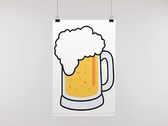 Placa MDF 3mm A4 Mensagem Desenho Caneca de Chopp mod61