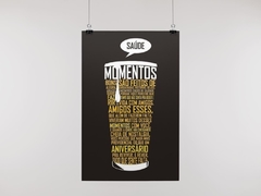 Placa MDF 3mm A4 Mensagem Saúde Momentos bons são eitos de Alegria mod73