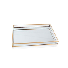 Bandeja Glass & Mirror Gold - tienda online