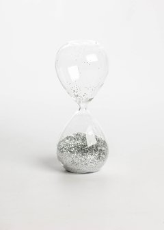 Reloj de Arena Glitter Silver - decoraciones exclusivas