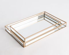 Bandeja Glass & Mirror Gold - comprar online