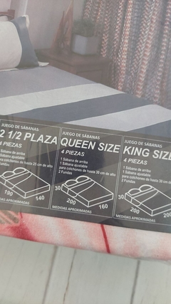 Juego de sábanas SHEFA Queen estampada - comprar online