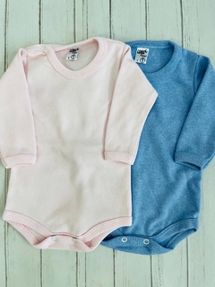 Body bebé liso algodón mangas largas - comprar online