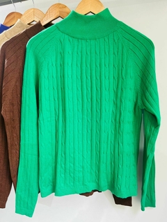 Sweater media polera de bremer con trenzas (Aprox. L/XL) - comprar online
