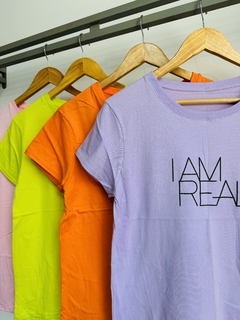 Remera algodon I AM REAL (T. Aprox M/L) - comprar online