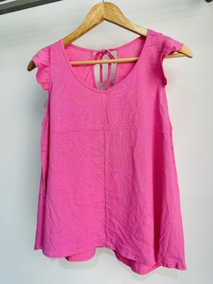 Musculosa lino fucsia (T. Aprox L/XL)