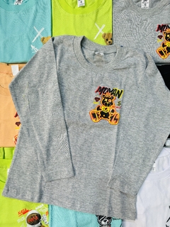 Remera MANGAS LARGAS niño doble estampa