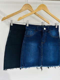 Pollera jeans dama promo elastizada - comprar online