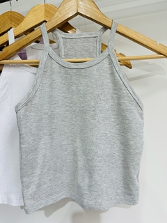 Musculosa de algodón cuello alto tirita - comprar online