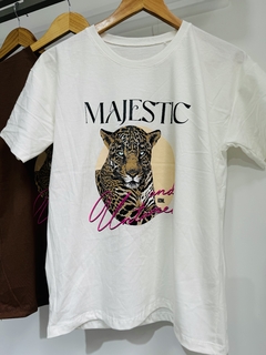 Remera algodón estampa tigre majestic (Talle Aprox. L/XL)