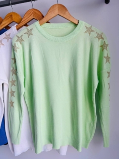 Sweater de hilo con estrellas (Talle Aprox. XL/XXL) - comprar online