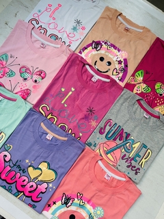 Remera niña mangas cortas calidad extra