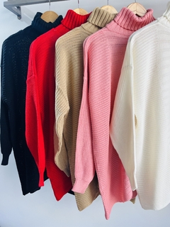 Sweater amplio tejido con polera (Talle Aprox. XL/XXL) - comprar online