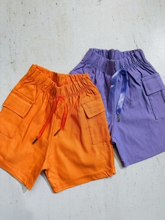 Short bengalina niña con bolsillos y cordón - comprar online