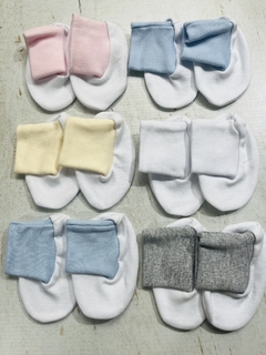 (PACK x2) Escarpines de bebé algodón lisos - comprar online