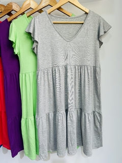 Vestido dama modal volados (T. Aprox L/XL/XXL) - comprar online