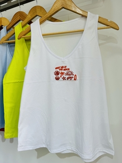 Musculosa bordada playa (T. Aprox M/L) - comprar online