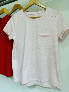 Remera jaspeada simil hojal (T. Aprox M/L/XL) - comprar online