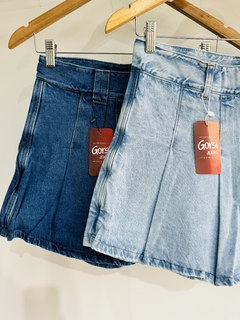 Short/Pollera jeans dama rígido