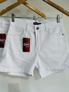 Short jeans elastizado blanco