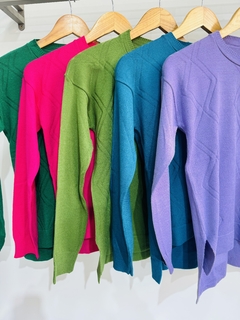 Sweater de hilo con rombos (Talle Aprox. M/L)