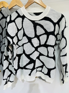 Sweater de acrilico con formas (Talle Aprox. M/L) - comprar online