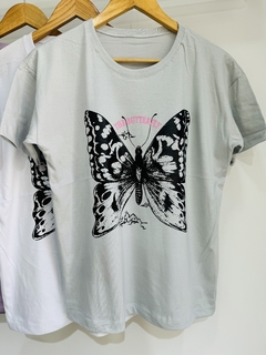 Remera algodón MARIPOSA (T. Aprox L/XL)