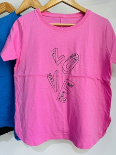 Remera algodón LOVE BRILLO (T. Aprox M/L) - comprar online