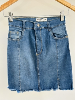 Pollera jeans dama elastizada calidad extra - comprar online