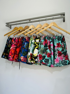 Short de baño estampado con suspensor adulto