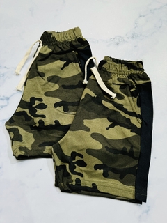 Short camuflado con franja algodón niño - comprar online