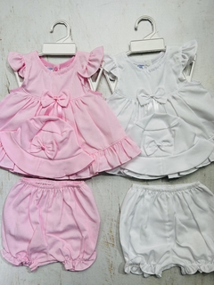 Vestido bebé short/bombacha (presentación en perchita) - comprar online