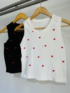 Musculosa algodón corazon pintado (T. aprox M/L) - comprar online