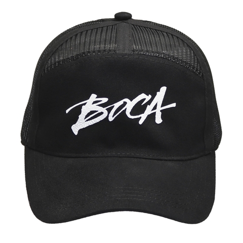 GORRO 7 PANELES NEGRO BOCA BJ716E