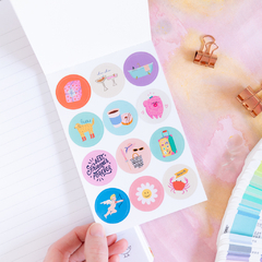 Libreta de stickers con aroma.