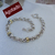 PUL 098 Pulsera Plata con Oro doble rolo