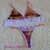 CT 039 Conjunto triangulo less de chenille con cintura de puntilla - tienda online