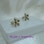 AR 075 Aros Plata con Oro florcitas - comprar online