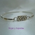 E 017 Pulsera Esclava Plata con Oro con dije flores - comprar online